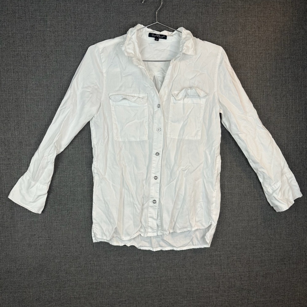 Velvet Heart White Button Down Shirt Top Blouse Collared XS
